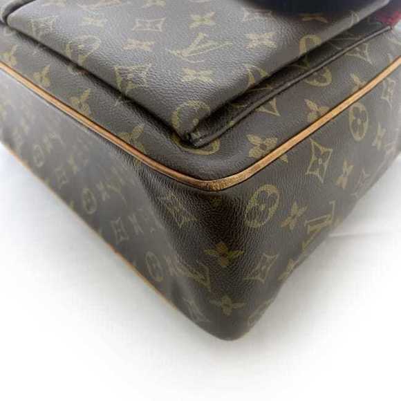 LOUIS VUITTON Tote Bag M51162 Brown Beige Monogram Canvas Tanned Leather - Picture 6 of 10